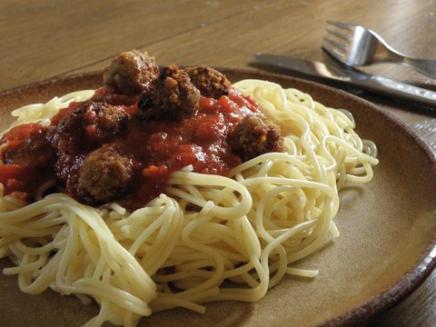 spaghetti and meatballs