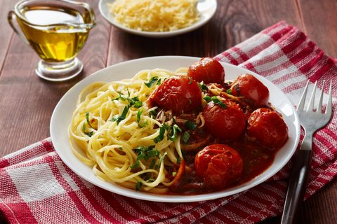 pasta and meatballs