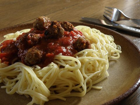 spaghetti and meatballs